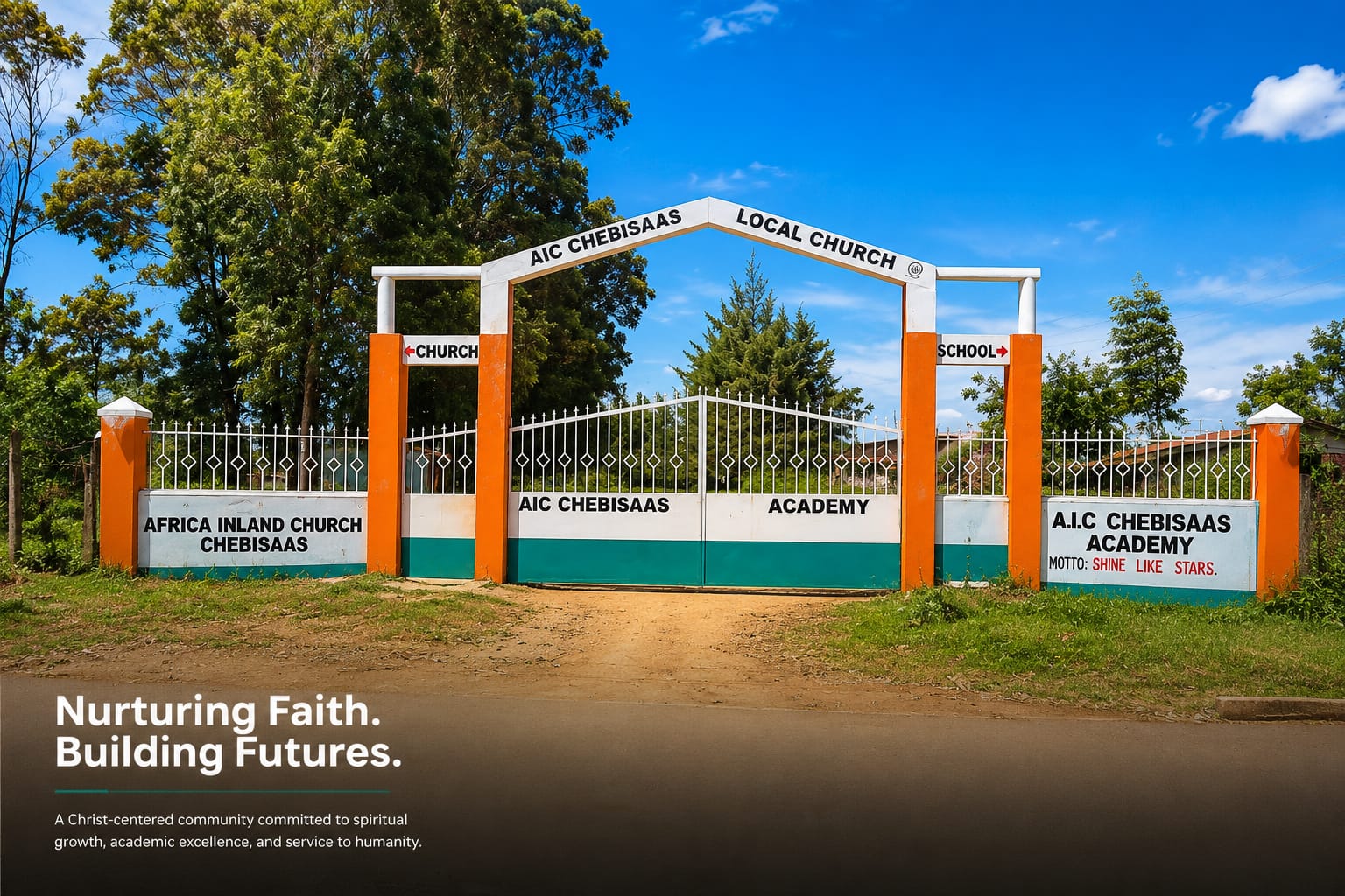 AIC Chebisaas Comprehensive School gate in Eldoret